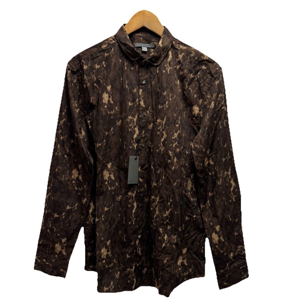 John Varvatos NEW $348 Men's Sz Small Burnt Clay Camouflage Pearl Snap L/S Shirt - Picture 2 of 6